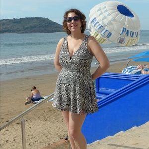 Express Sleeveless Dress Size M Geometric Pattern Design Cotton Summer